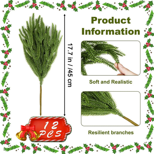 Artificial Christmas Norfolk Pine Branches
